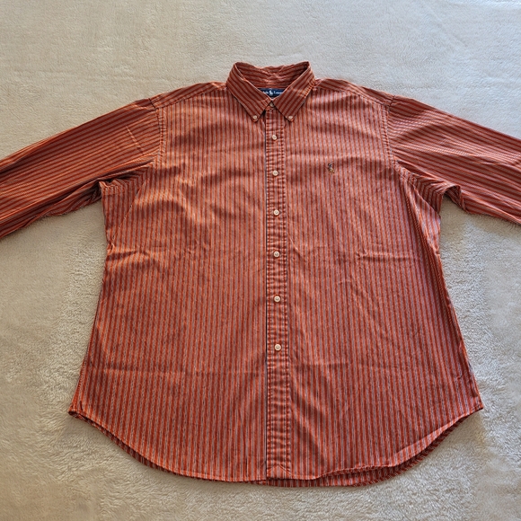Ralph Lauren Other - Ralph Lauren Classic Fit Striped Poplin Long-Sleeve Shirt, Men's Size XL - EUC